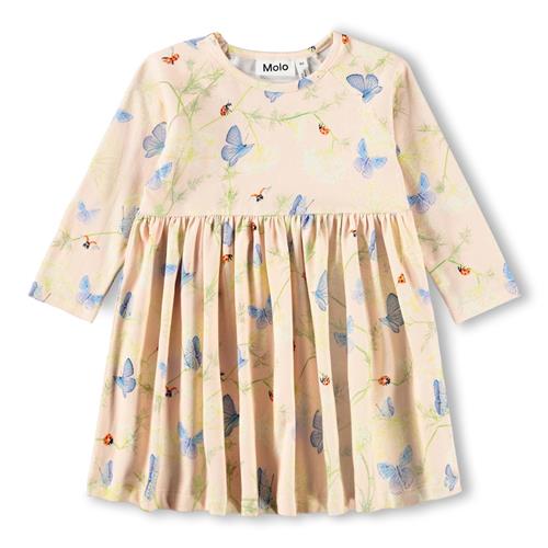 Molo GOTS Charmaine Langærmet Kjole Butterflys Cloud  Butterflys Cloud 68 cm  Creme  68 cm  kvinde