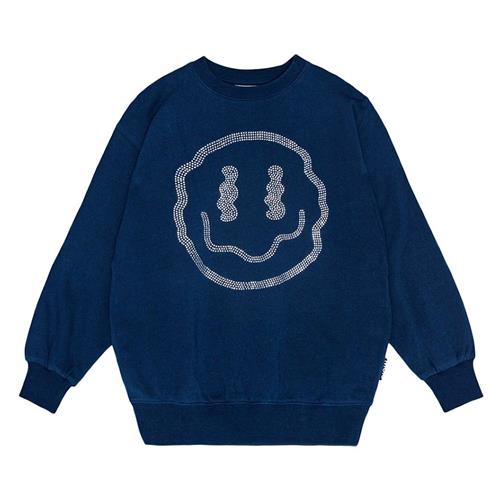 Molo GOTS Monti Sweatshirt Bling Smile 128 cm  Marineblå  128 cm  unisex