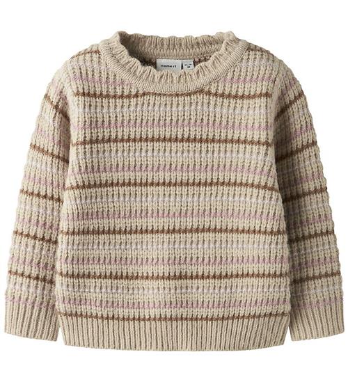 Name It Bluse - NmfBarille - Strik - Peyote/Toasted Coconut