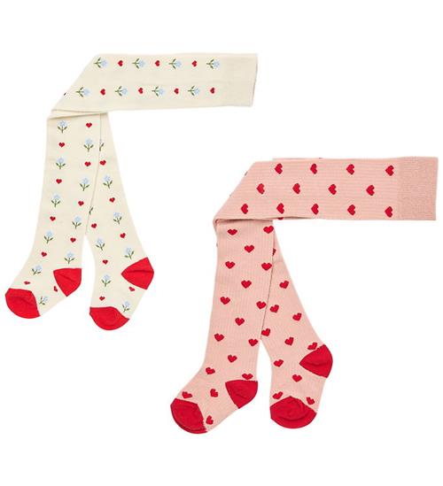 Flöss Strømpebukser - 2-pak - Vera - Violet Heart