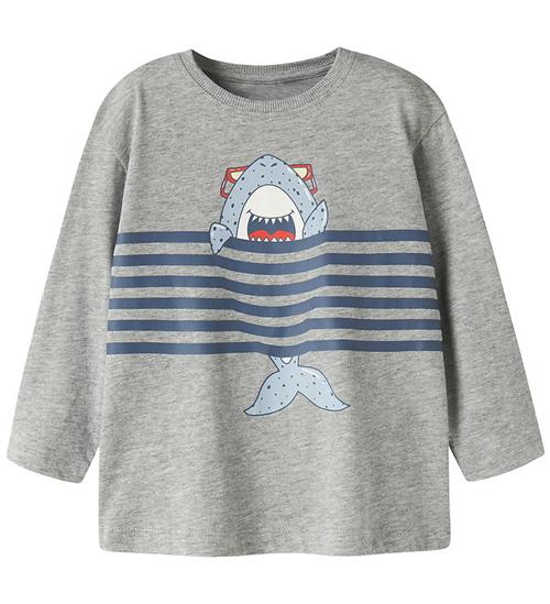 Name It Bluse - NmmVilasse - Grey Melange/Shark