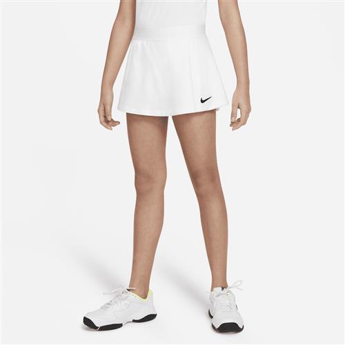 NikeCourt Dri-FIT Victory-tennisnederdel til større børn (piger) - hvid