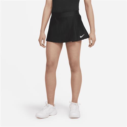 NikeCourt Dri-FIT Victory-tennisnederdel til større børn (piger) - sort