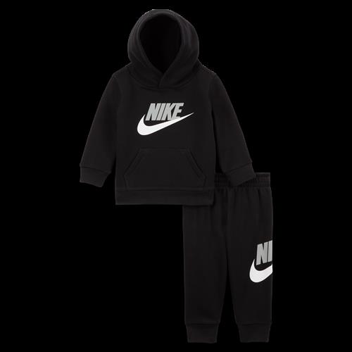 Nike Sportsweear Club Fleece-sæt med hættetrøje og bukser til babyer (12-24 M) - sort