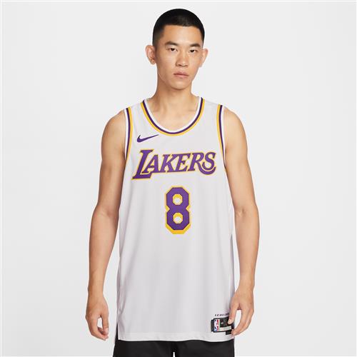 Los Angeles Lakers Association Edition Nike Dri-FIT ADV NBA Authentic-spillertrøje til mænd - hvid