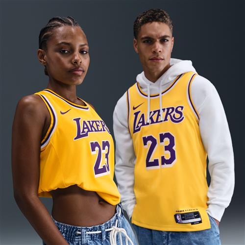 Los Angeles Lakers Icon Edition Nike Dri-FIT NBA Swingman-trøje til mænd - gul
