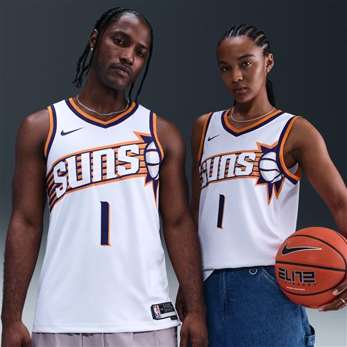 Devin Booker Phoenix Suns 2023/24 Association Edition Nike Dri-FIT NBA Swingman-trøje til mænd - hvid