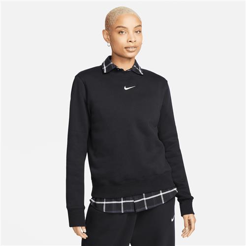 Nike Phoenix Fleece-sweatshirt med rund hals til kvinder - sort
