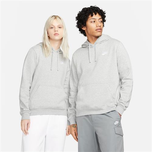 Nike Club Fleece-pullover-hættetrøjen til kvinder - grå