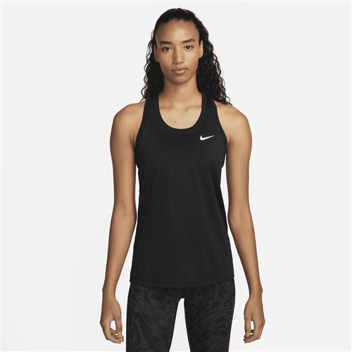 Nike Dri-FIT-tanktop med bryderryg til kvinder - sort