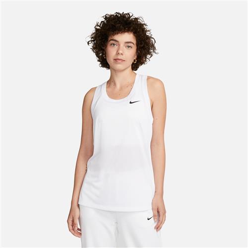 Nike Dri-FIT-tanktop med bryderryg til kvinder - hvid
