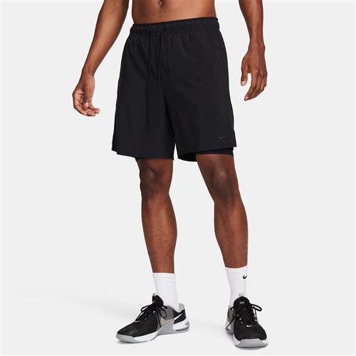 Alsidige Nike Unlimited Dri-FIT-2-i-1-shorts (18 cm) til mænd - sort