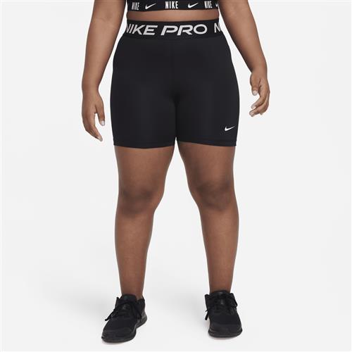Nike Pro Dri-FIT-shorts på 15 cm (udvidet størrelse) til større børn (piger) - sort