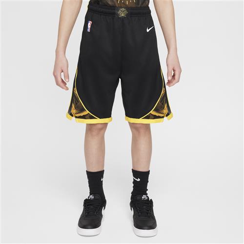 Golden State Warriors Nike Dri-FIT NBA Swingman-shorts til større børn - sort