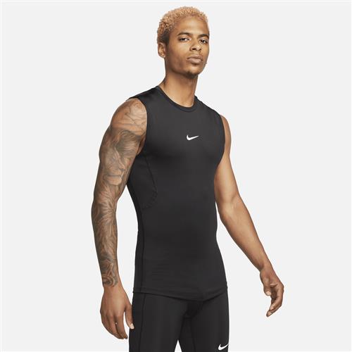 Tætsiddende Nike Pro Dri-FIT-fitnessoverdel uden ærmer til mænd - sort