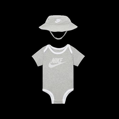 Nike Baby Core-sæt med bøllehat og bodystocking - grå