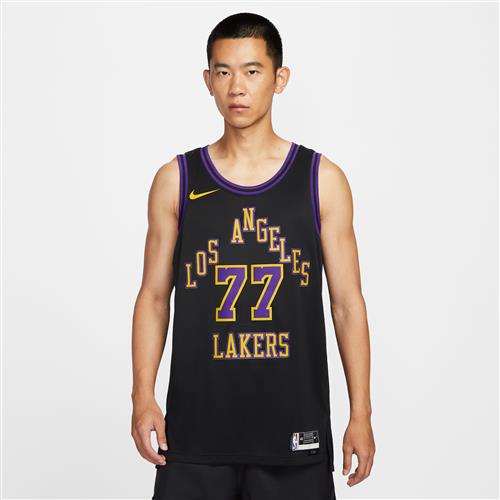 Los Angeles Lakers City Edition Nike Dri-FIT NBA Swingman-spillertrøje til mænd - sort