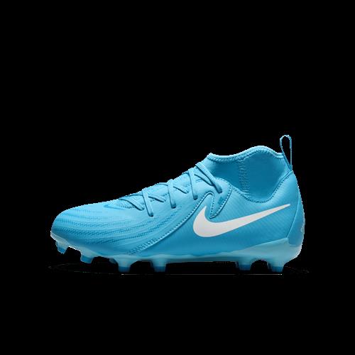 Nike Jr. Phantom Luna 2 Academy High Top-fodboldstøvler til flere typer underlag til mindre/større børn - blå