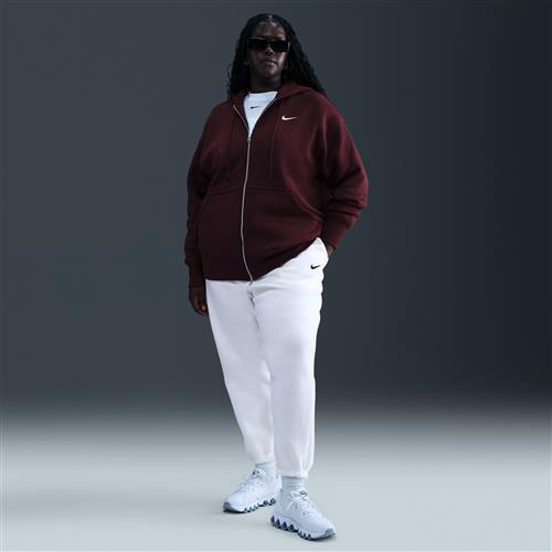 Overdimensionerede Nike Phoenix Fleece-sweatpants med høj talje til kvinder (plus size) - hvid