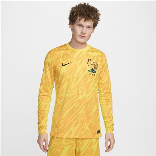 FFF 2024/25 Stadium Goalkeeper Nike Dri-FIT Replica-fodboldtrøje til mænd (kvindehold) - gul
