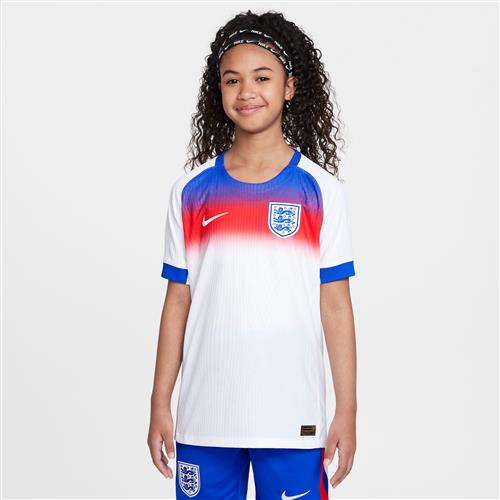 England 2025 Match Home (kvindehold) Nike Dri-FIT ADV Authentic-fodboldspillertrøje til større børn - blå