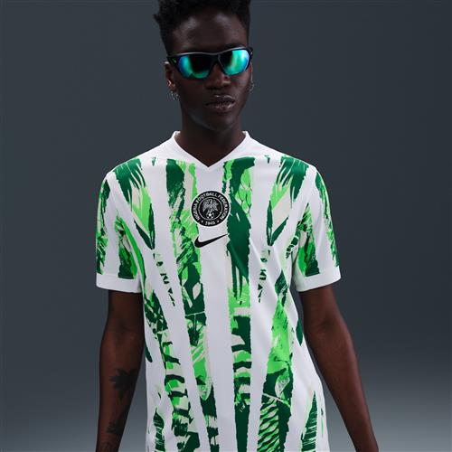 Nigeria 2025 Stadium Away (kvindehold) Nike Dri-FIT Replica-fodboldspillertrøje til mænd - hvid