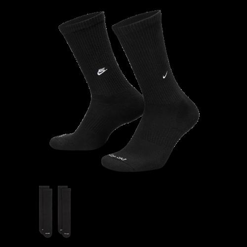 Stødabsorberende Nike Everyday-crewstrømper (2 par) - sort