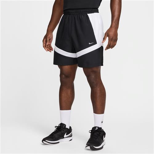 Vævede Nike Icon-basketballshorts (15 cm) til mænd - sort