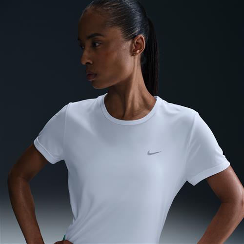 Kortærmet Nike Tempo Dri-FIT-løbetop til kvinder - hvid
