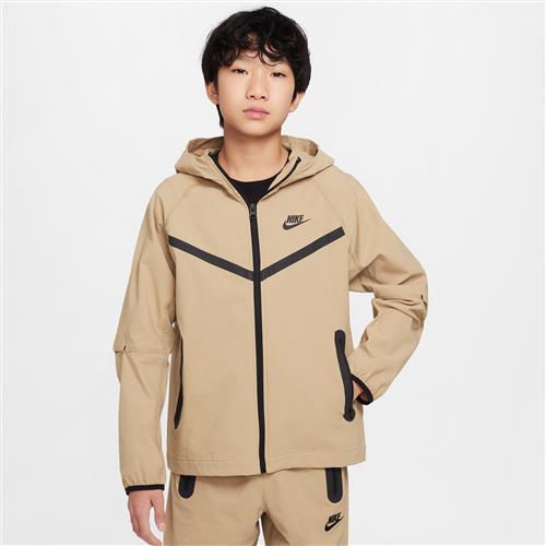 Vævet Nike Tech-jakke til større børn (drenge) - brun