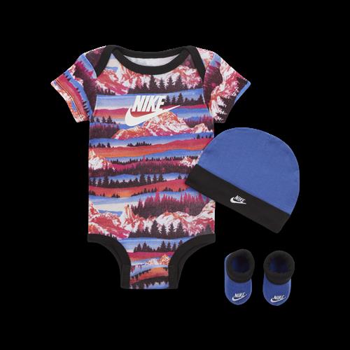 Tredelt Nike Snow Day-bodysuit i æske til babyer - lilla