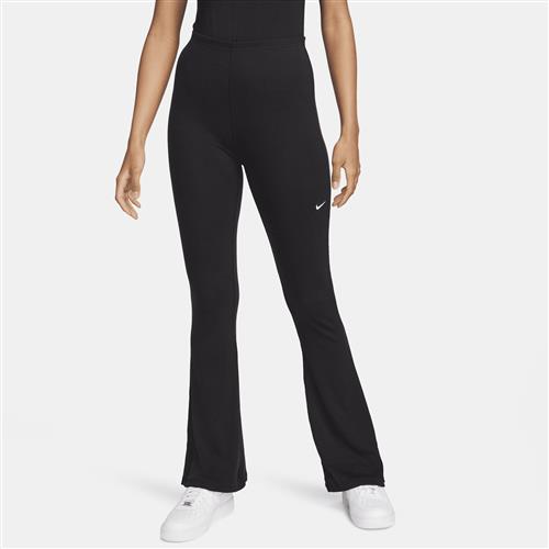 stramme Nike Chill Knit-leggings med vidde og lille ribkant - sort