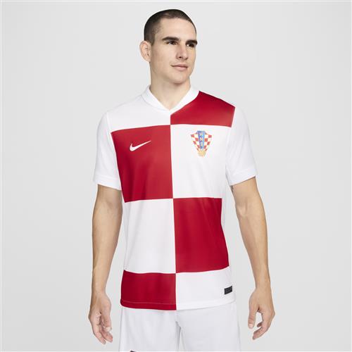 Kroatien 2024/25 Stadium Home Nike Dri-FIT Replica-fodboldtrøje til mænd - hvid
