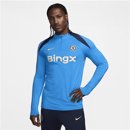 Chelsea FC Strike Nike Dri-FIT-fodboldtræningstrøje til mænd - blå