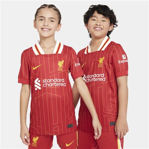Liverpool FC 2024/25 Stadium Home Nike Dri-FIT Replica-fodboldtrøje til større børn - rød