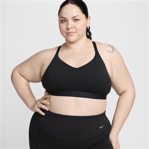 Polstret, justerbar Nike Indy-sports-bh med let støtte til kvinder (plus size) - sort