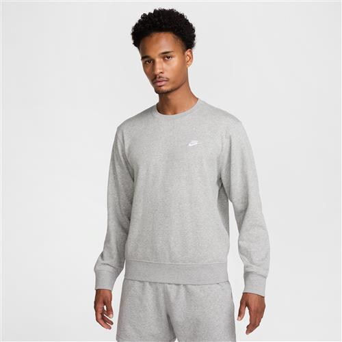 Nike Club-crewtrøje i french terry til mænd - grå