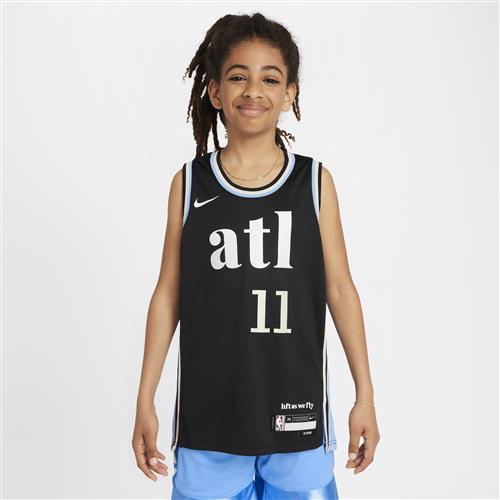 Trae Young Atlanta Hawks 2023/24 City Edition Nike Dri-FIT NBA Swingman-trøje til større børn - sort