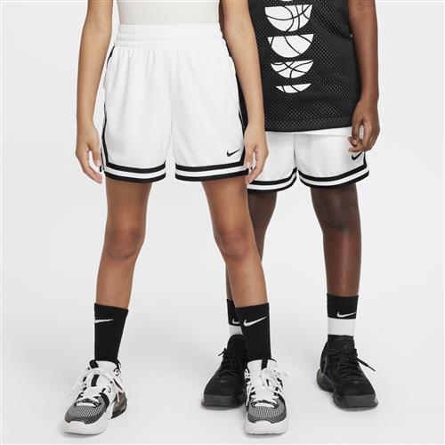 Nike DNA-basketballshorts (12,5 cm) til større børn - hvid