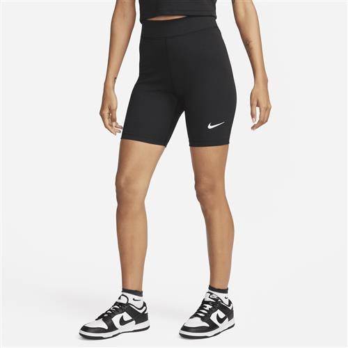Nike Classic-cykelshorts med høj talje (20 cm) til kvinder - sort