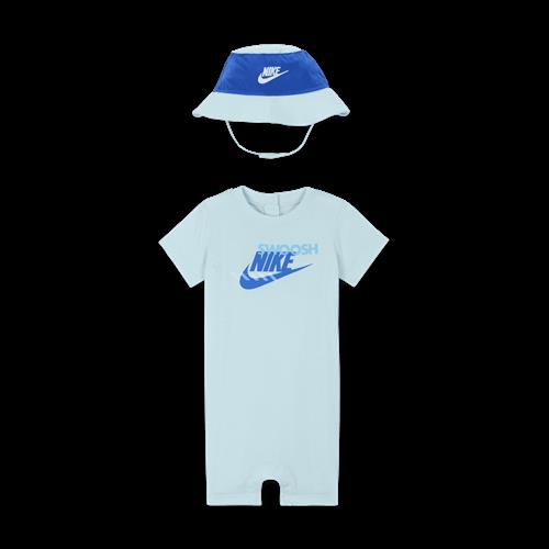 Nike PE-sæt med buksedragt og bøllehat til babyer (12-24 M) - blå