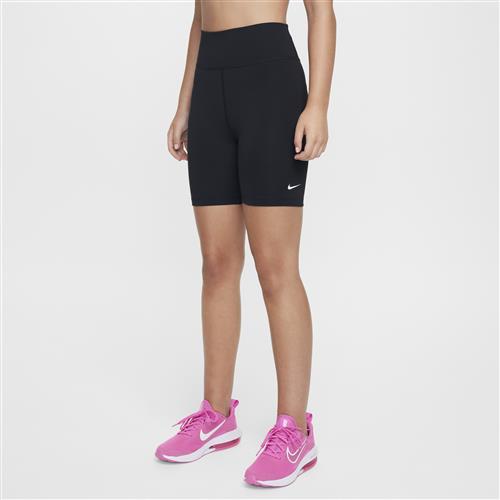 Nike One Dri-FIT-cykelshorts (13 cm) til større børn (piger) - sort
