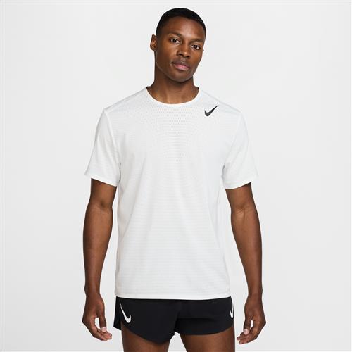 Kortærmet Nike AeroSwift Dri-FIT ADV-løbetop til mænd - hvid