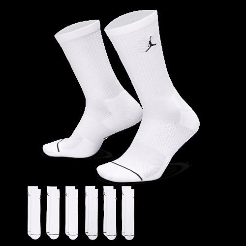 Jordan Everyday Cushioned-crewstrømper (6 par) - hvid