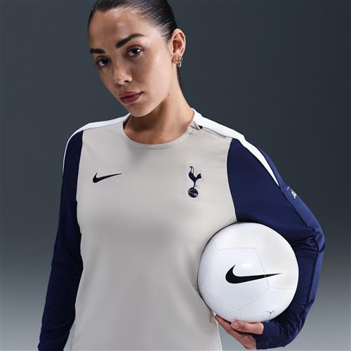 Maskinstrikket Tottenham Hotspur Strike Nike Dri-FIT-fodboldtrøje med rund hals til kvinder - grå