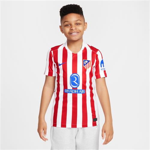 Club Atlético de Madrid 2025/26 Stadium Home Nike Dri-FIT Replica-fodboldspillertrøje til større børn - rød