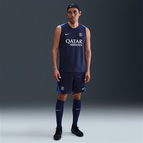 Maskinstrikkede Paris Saint-Germain Strike Nike Dri-FIT-fodboldshors til mænd - blå