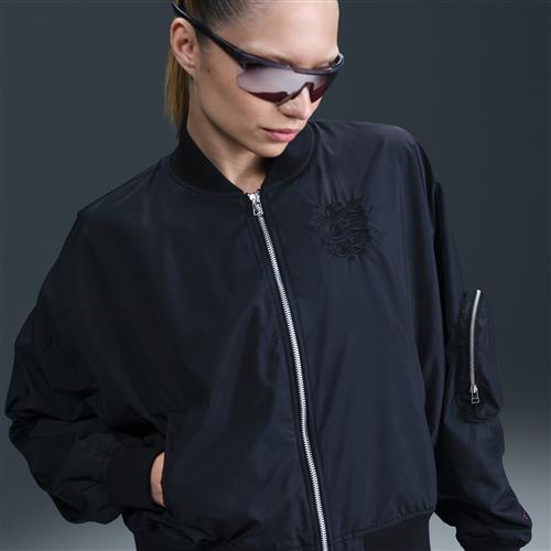 Oversized England Essential Nike Football-bomberjakke til kvinder - sort