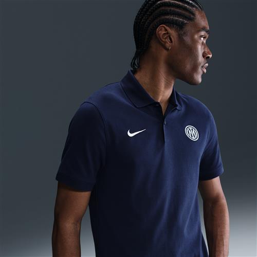 Inter Milan The Nike Polo Nike Dri-FIT-fodboldpolo til mænd - blå
