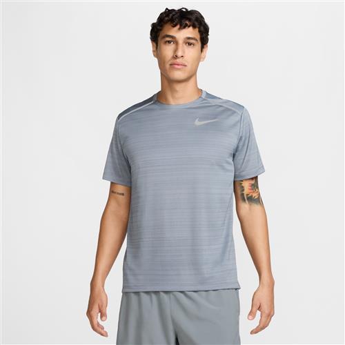 Kortærmet Nike Miler-løbeoverdel til mænd - grå